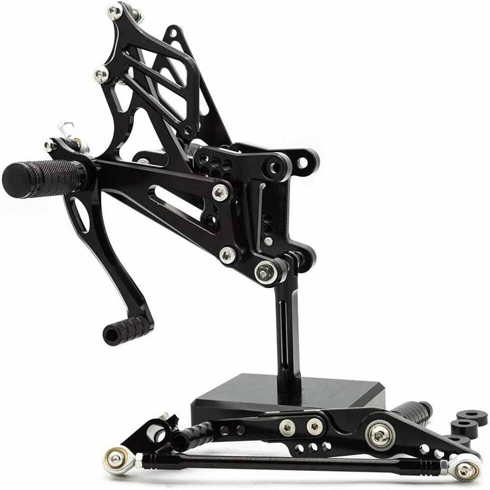 Black Rearset Footpegs Footrest For Yamaha YZF R1 2007-2008 - TDRMOTO