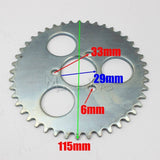 T8F 44T 29mm Rear Sprocket For 43cc 49cc Mini Dirt Moto ATV Scooter - TDRMOTO