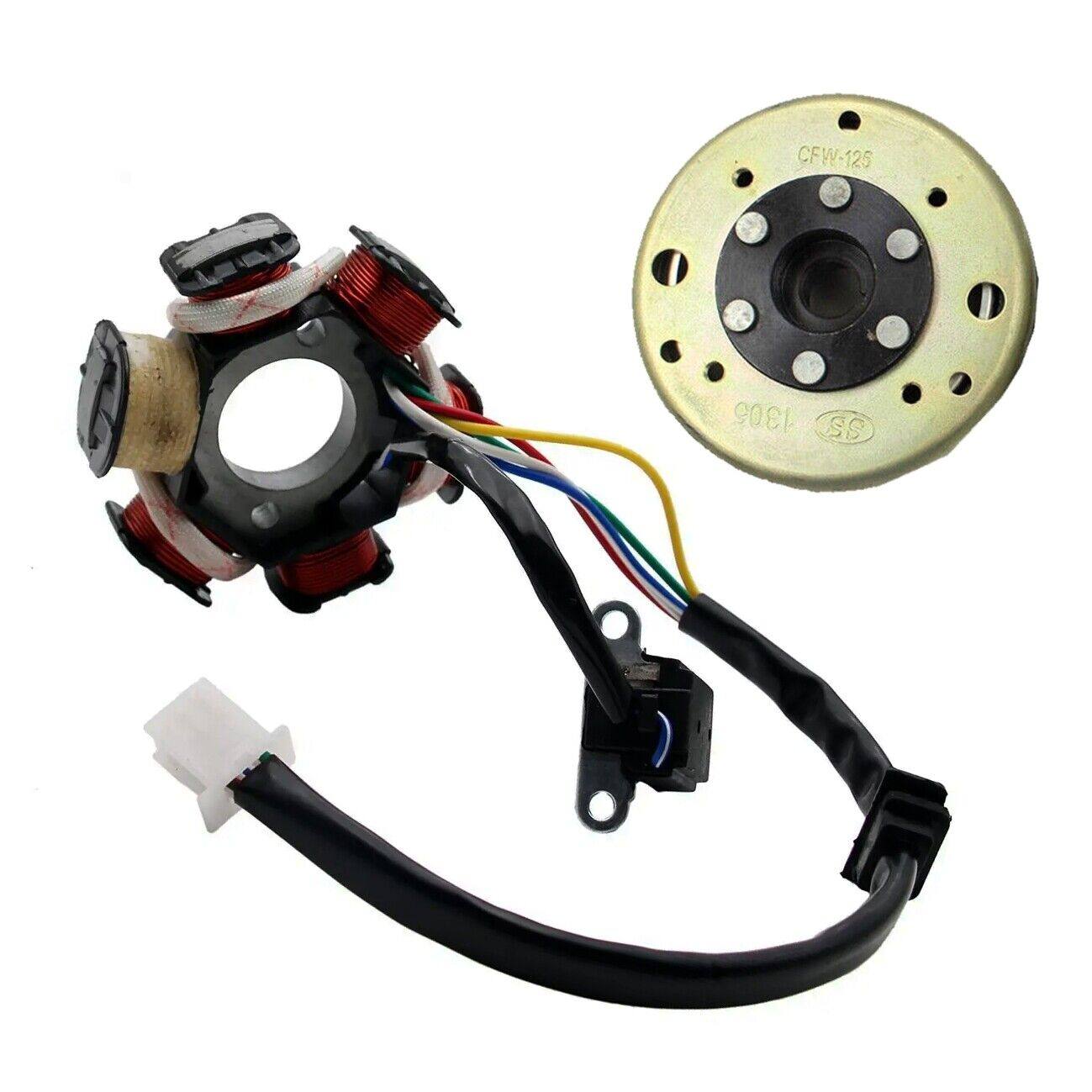 150cc Magneto Stator Plate + Flywheel ATV Dune Buggy Go Kart Moped Scooter 6coil - TDRMOTO