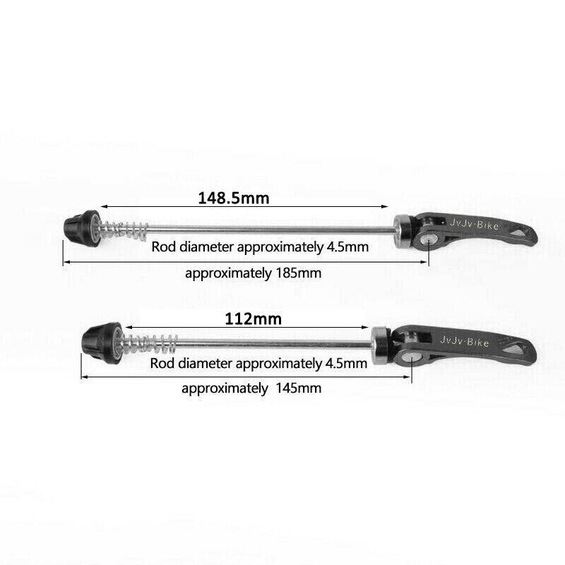 Front 112mm & Rear 148.5mm Wheel Quick Release Skewers Axle For Mountain Bike Bicycle - TDRMOTO