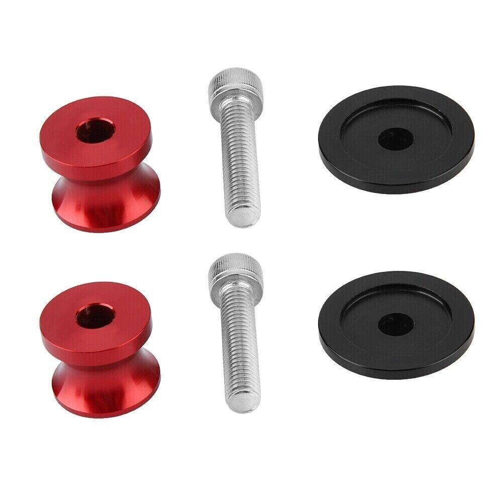 RED 6MM Swingarm Spool Sliders Stand Bobbins for Yamaha MT-03 - TDRMOTO