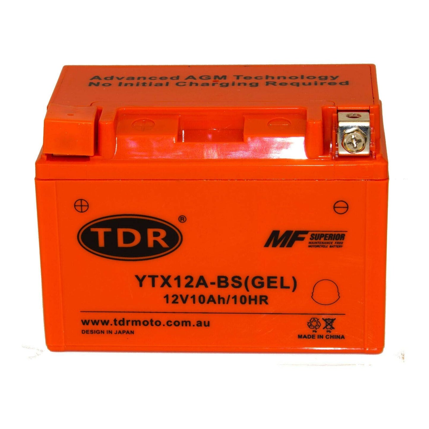 YTX12A-BS 12V 10AH 10HR Motorbike Battery For Suzuki SFV650 Gladius SV650 GSR750 GSX-R750 GSX-R1000 - TDRMOTO