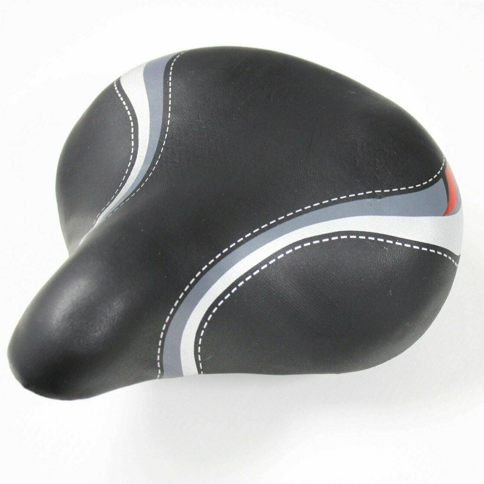 Unisex Large Bum Bike Bicycle Cycling Sprung Seat Saddle with Seat Post Pillar - TDRMOTO