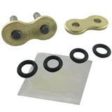 Gold 530 Rivet Type O-Ring Joiner Joining Connecting Master Link Motorcycle - TDRMOTO