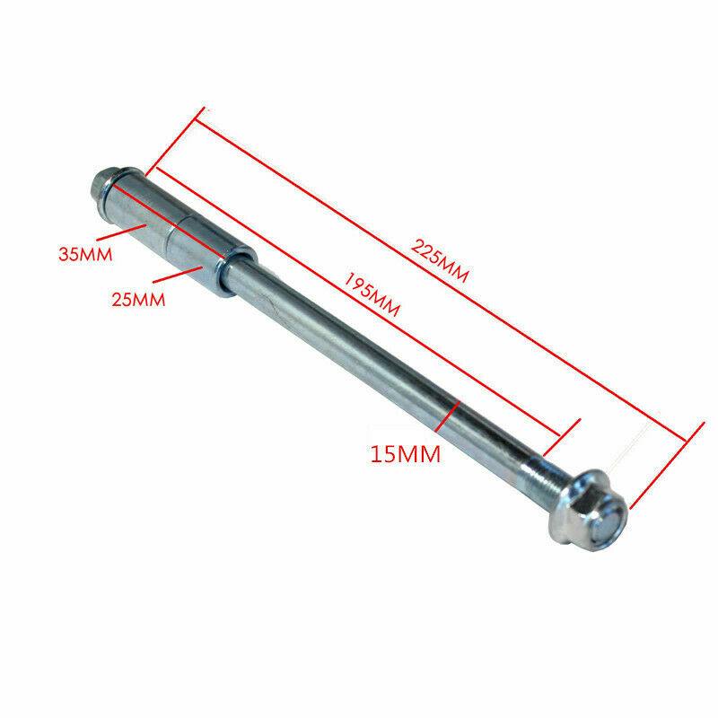 225mm Ø15mm Motorcycle + 2 Spacers Wheel Axle for Dirt Trail Pit Bikes Thumpstar - TDRMOTO