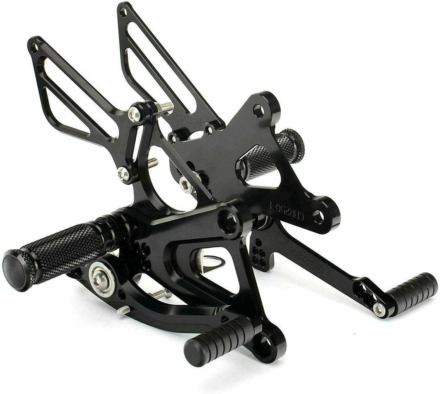 Fit Honda CBR250R 2010 2011 2012 2013 Adjustable Rearset Foot Peg Footrest Black - TDRMOTO