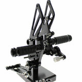Black CNC Rearset Foot pegs Rear set Fits Kawasaki Ninja 250R 2008-2012 - TDRMOTO