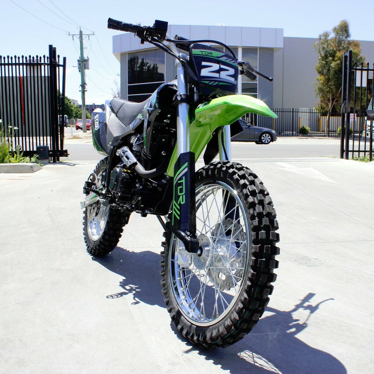 TDR GY 200cc Green Dirt Bike - 4 Stroke Air Cooled Electric/Kick Start - TDRMOTO