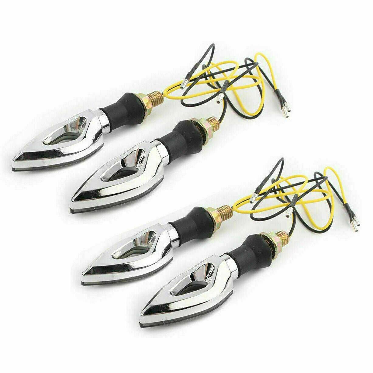 4x Mini LED Indicators Motorcycle Motorbike LED Blinkers For Yamaha Honda Suzuki - TDRMOTO