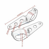 Black 37-45mm Motorcycles Headlight Headlamper Mount Holder Brackets For Harley - TDRMOTO