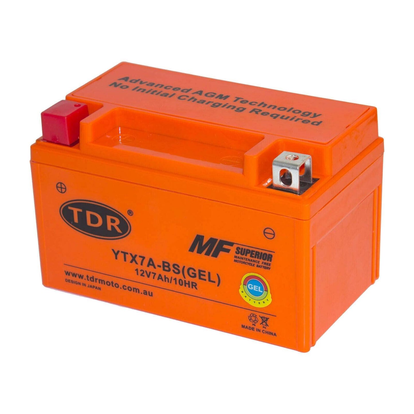 YTX7A-BS 12V 7Ah Motorcycle Motorbike Gel Battery Maintenance Free - TDRMOTO