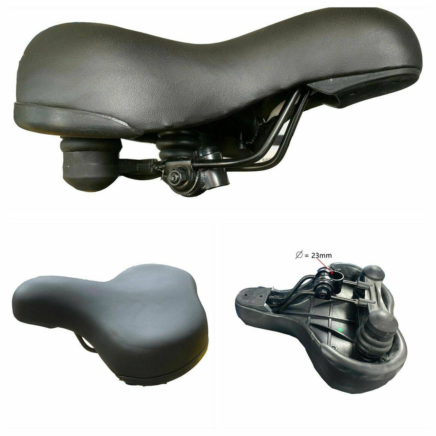 Bicycle Seat Saddle Comfy Thick Padded PU Leather Memory Foam Shock Absorption - TDRMOTO