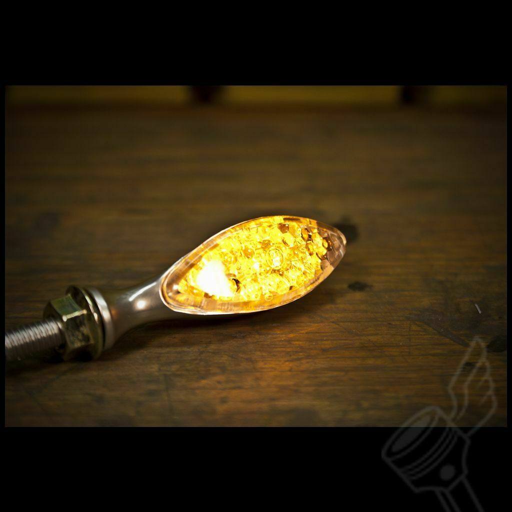 8mm Silver TURN SIGNAL LED INDICATOR 4 Yamaha Dual Sport Motorcycle Dirt Bike - TDRMOTO