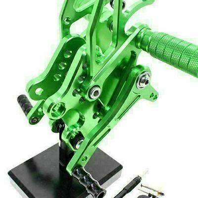 Rearset Rear Set Footpegs Fit Kawasaki Ninja 300 2013 Adjustable Foot Pegs Green - TDRMOTO