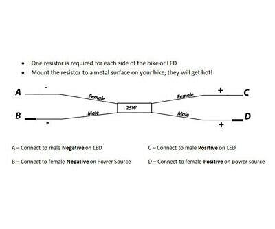 4x LED Bulb Turn Signal Light Load Resistor Fix Fast Flash Blink Error 25W - TDRMOTO