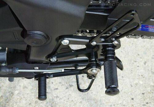 Fit Honda CBR250R 2010 2011 2012 2013 Adjustable Rearset Foot Peg Footrest Black - TDRMOTO
