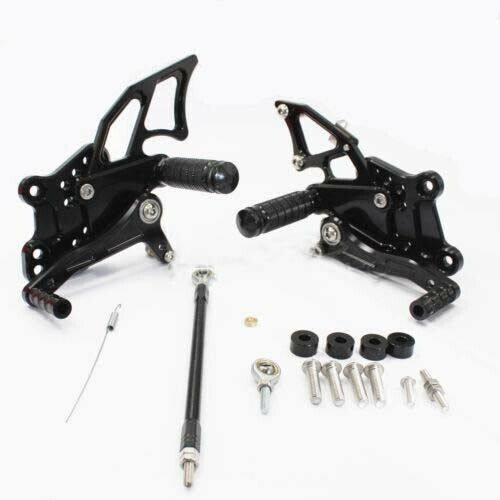 BLACK CNC Rearset Rear Set Footpegs Kawasaki Ninja 250R 300 EX300 2013 2014 15 - TDRMOTO