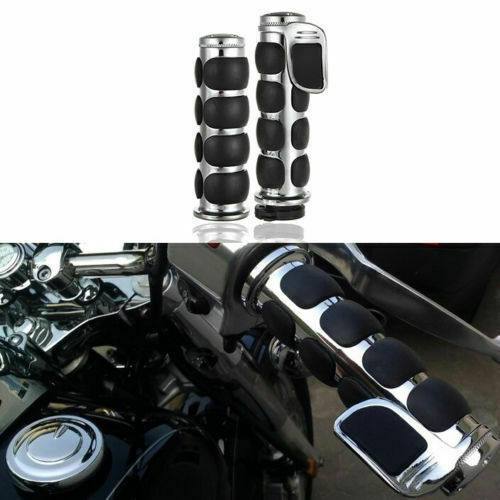 1"/25mm Chrome Handlebar Hand Grips with Throttle Boss - TDRMOTO