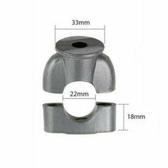 1 Pair 7/8" 22mm Silver Handle Bar Mount Mounting Riser Clamp For ATV Motorcycle - TDRMOTO