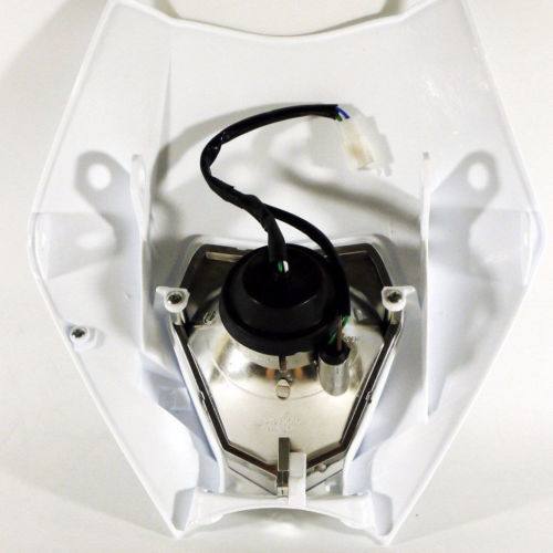 White Rec Reg Halogen Headlight Suit Honda KTM Husqvarna Yamaha Suzuki Kawasaki - TDRMOTO