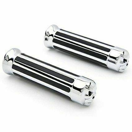 25mm 1" Handlebar chrome Skull Hand Grips Fit Suzuki Boulevard M109R M50 M90 M95 - TDRMOTO