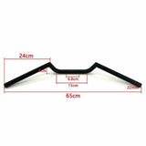 Black 22mm 7/8" Motorcycle Handlebar Drag Bars For Honda Suzuki Kawasaki Yamaha Universal Fit - TDRMOTO