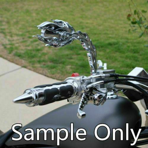 CHROME FLAME MOTORCYCLE REARVIEW MIRRORS 4 KAWASAKI VULCAN VN EN 800 900 1500 - TDRMOTO