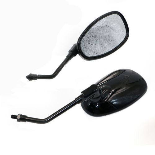 Universal BLACK Large Rearview Side Mirrors 10MM For Motorcycle ATV Dirt SCOOTER - TDRMOTO