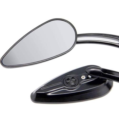 Black Skull Rearview Mirrors 4 Yamaha V-Star XVS 650 1100 Custom Silverado - TDRMOTO
