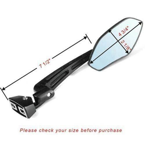 Black Aluminium Rear View Mirror For Honda Suzuki Motorcycles - TDRMOTO