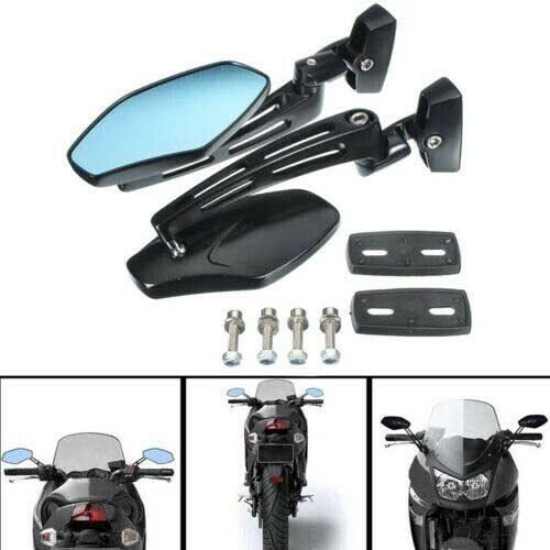 Black Aluminium Rear View Mirror For Honda Suzuki Motorcycles - TDRMOTO
