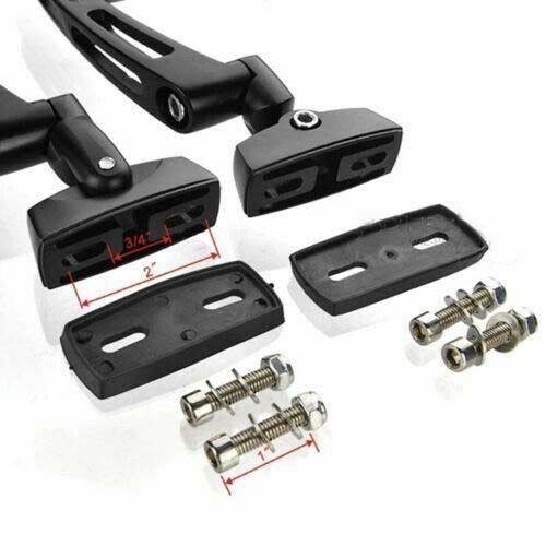 Black Aluminium Rear View Mirror For Honda Suzuki Motorcycles - TDRMOTO