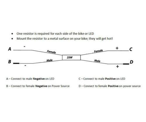 Led Load Resistors for Motorcycle or Motorbike Boat Indicator Blinker Circuit TD - TDRMOTO