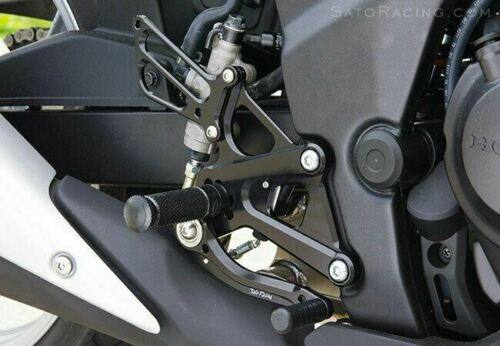 Fit Honda CBR250R 2010 2011 2012 2013 Adjustable Rearset Foot Peg Footrest Black - TDRMOTO