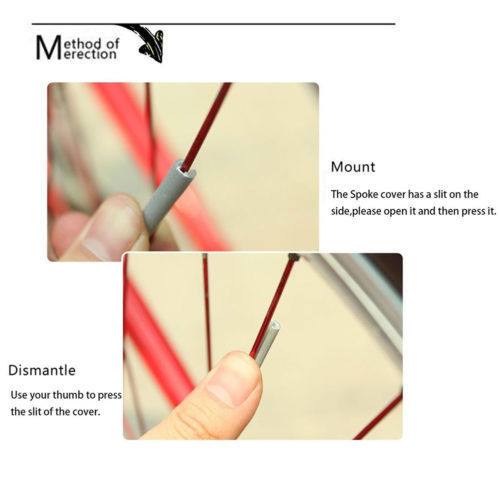 72Pcs Spoke Wrap Kit 4 BMX Mountain Bike Bicycle MTB Wraps Skins Covers AU - TDRMOTO