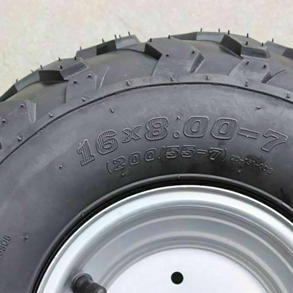 2pcs 16x8-7 Wheel Tyre Rim ATV Quad/Buggy/Ride on Mower Gokart Nylon Tubeless - TDRMOTO