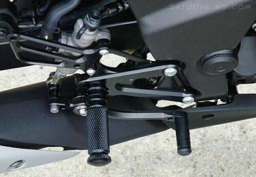 Fit Honda CBR250R 2010 2011 2012 2013 Adjustable Rearset Foot Peg Footrest Black - TDRMOTO