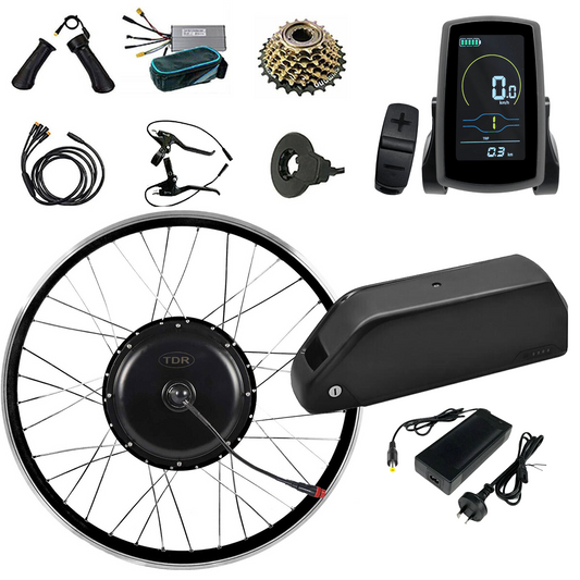 2000W 28''/29''/700C EBike Bicycle Conversion Kit 52V 15A Battery