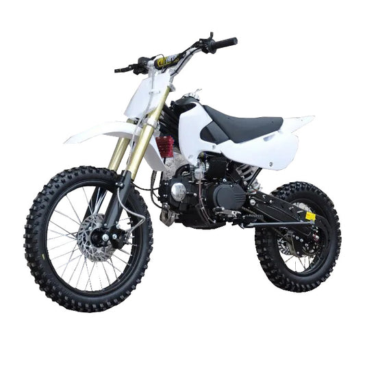 TDRMOTO 150CC White DIRT BIKE - 4 Stroke OIL COOLED Kick Start