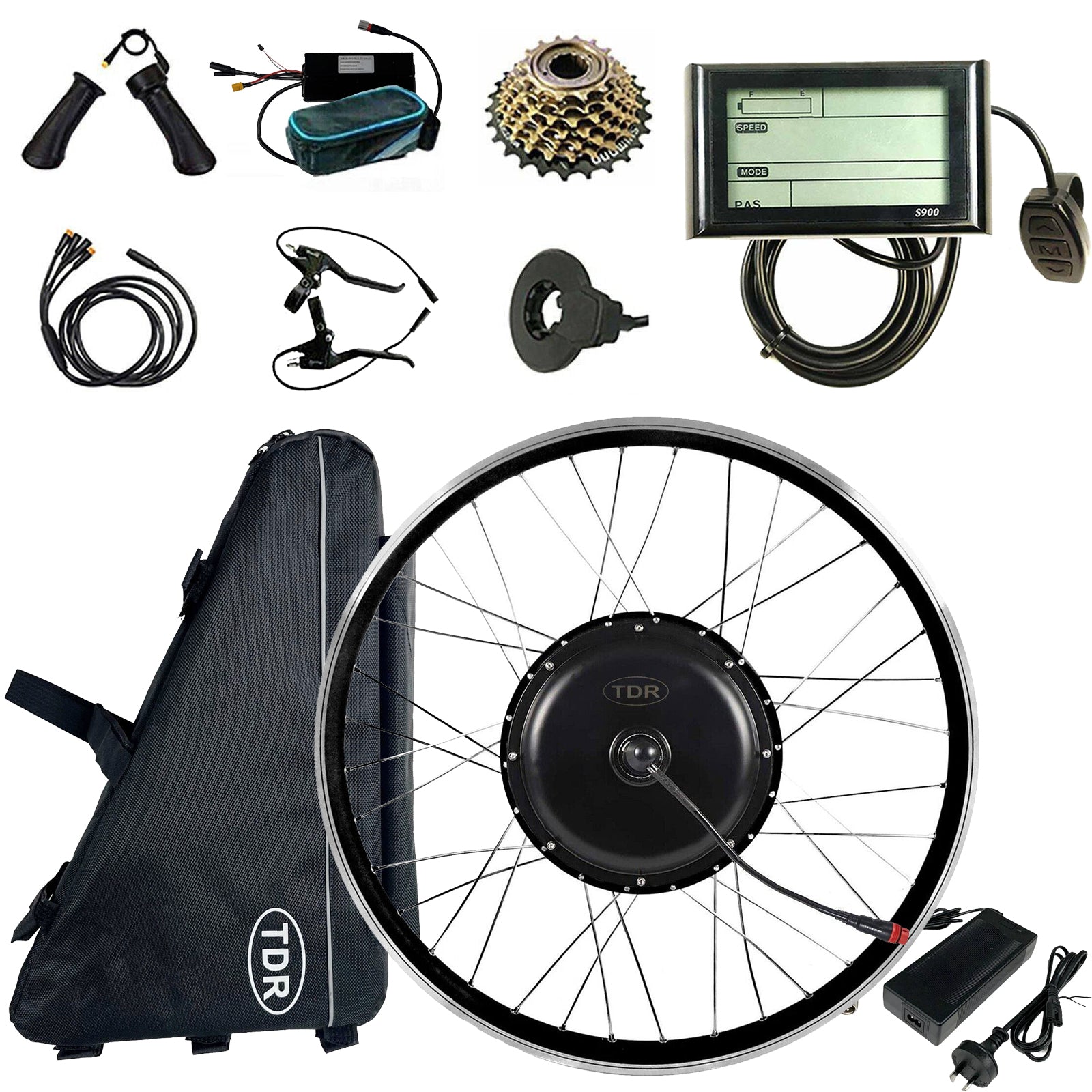 26 Inch 1500W Rear Ebike Electric Bicycle Conversion Kit 48v 35AH Triangle Battery MTX Rim – TDRMOTO