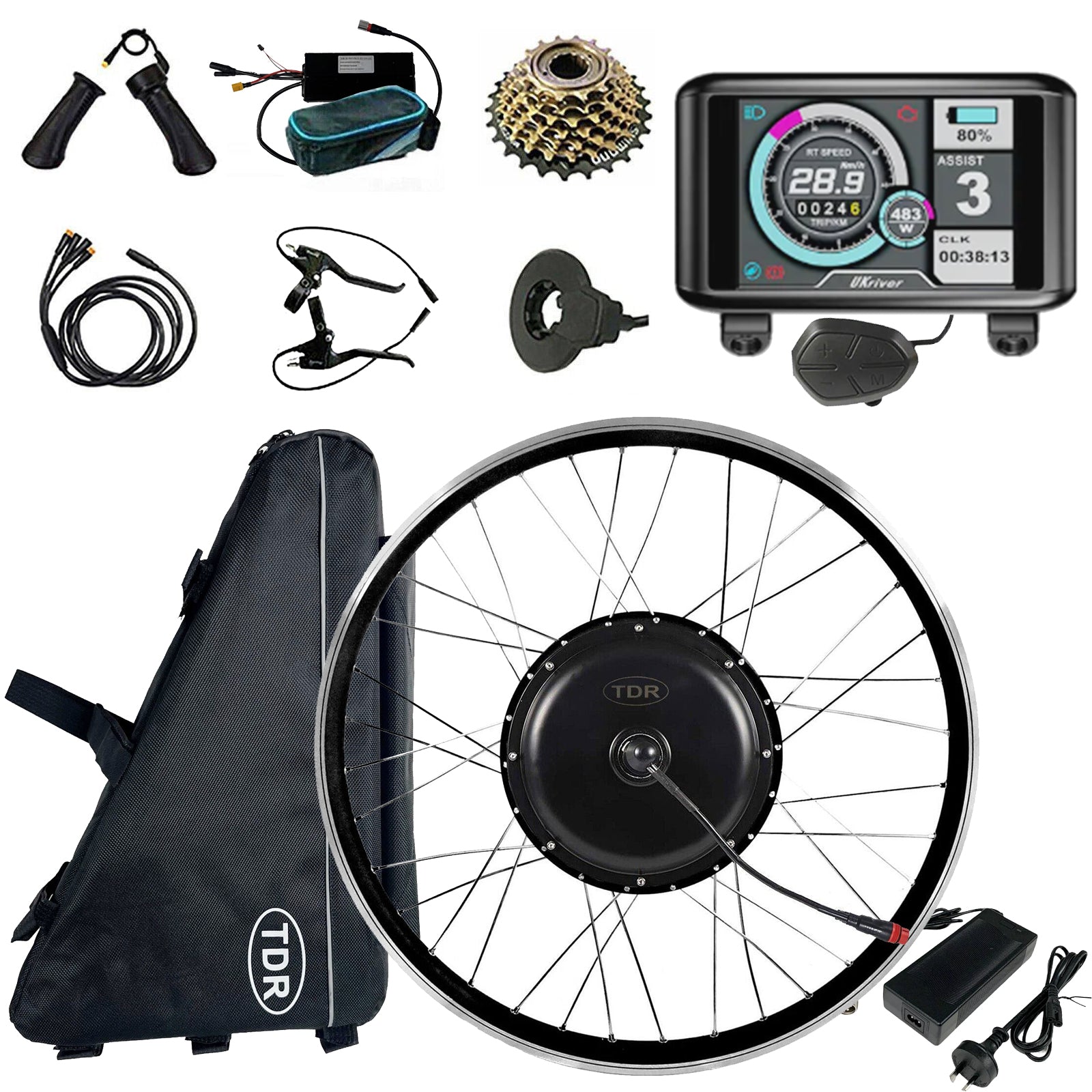 28'' 29'' 700C 1500W Rear Ebike Electric Bicycle Conversion Kit 48v 20AH Triangle Battery MTX Rim – TDRMOTO