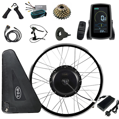 27.5 Inch 2000W Rear Ebike Electric Bicycle Conversion Kit 52v 28.8AH Battery