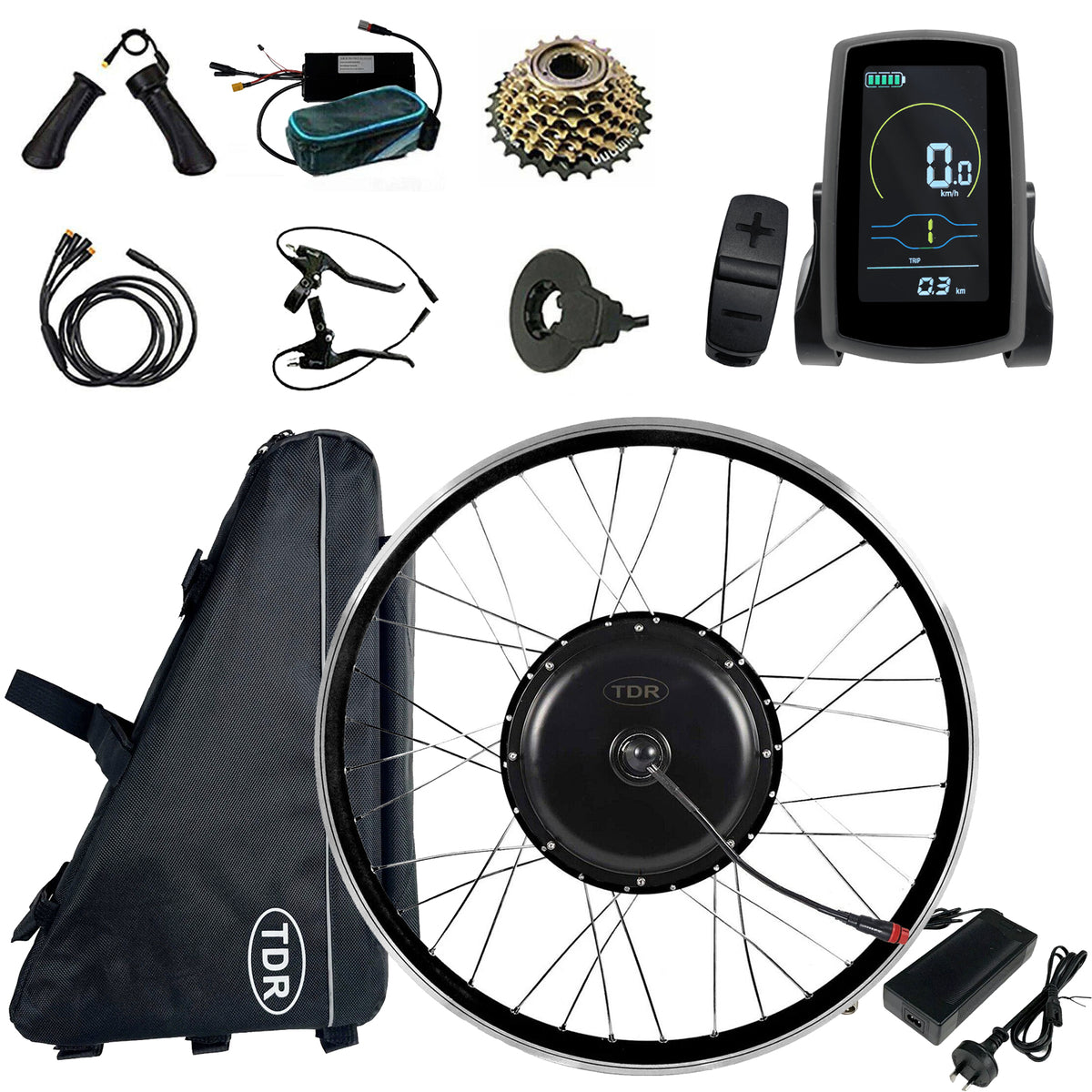 27.5 Inch 1500W Rear Ebike Electric Bicycle Conversion Kit 48v 20AH Triangle Battery
