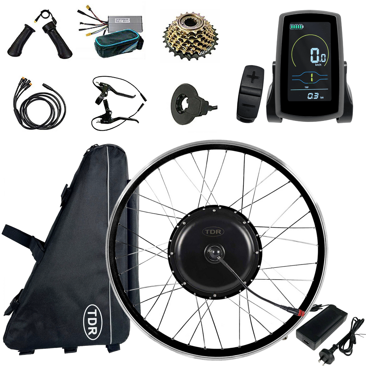 28'' 29'' 700C Inch 1500W Rear Ebike Electric Bicycle Conversion Kit 48v 20AH Bagged Battery - TDRMOTO