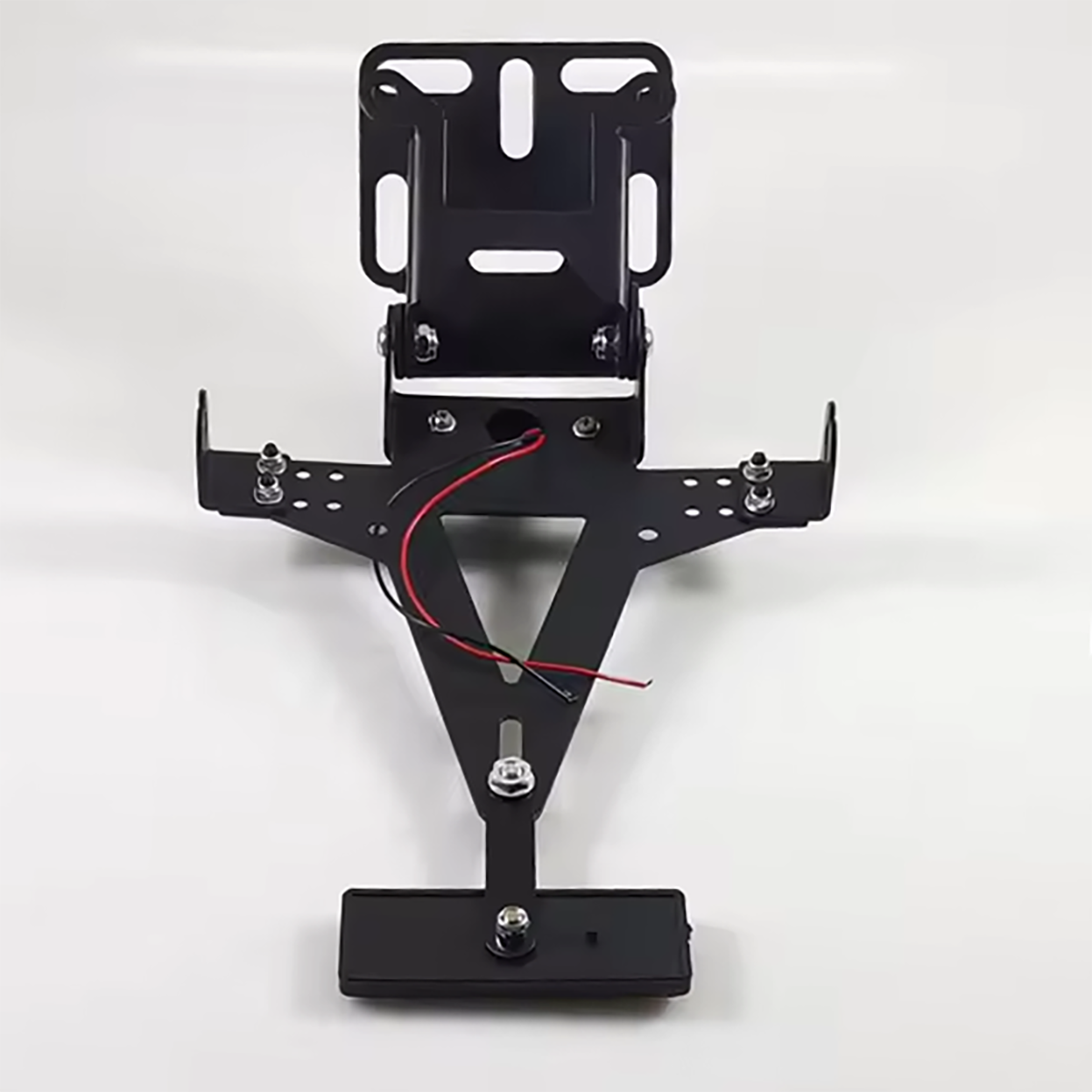 Universal Motorcycle Adjustable License Number Plate Frame Holder Bracket with Number Plate Light Rear Reflector - TDRMOTO