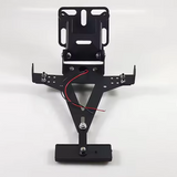 Universal Motorcycle Adjustable License Number Plate Frame Holder Bracket with Number Plate Light Rear Reflector - TDRMOTO