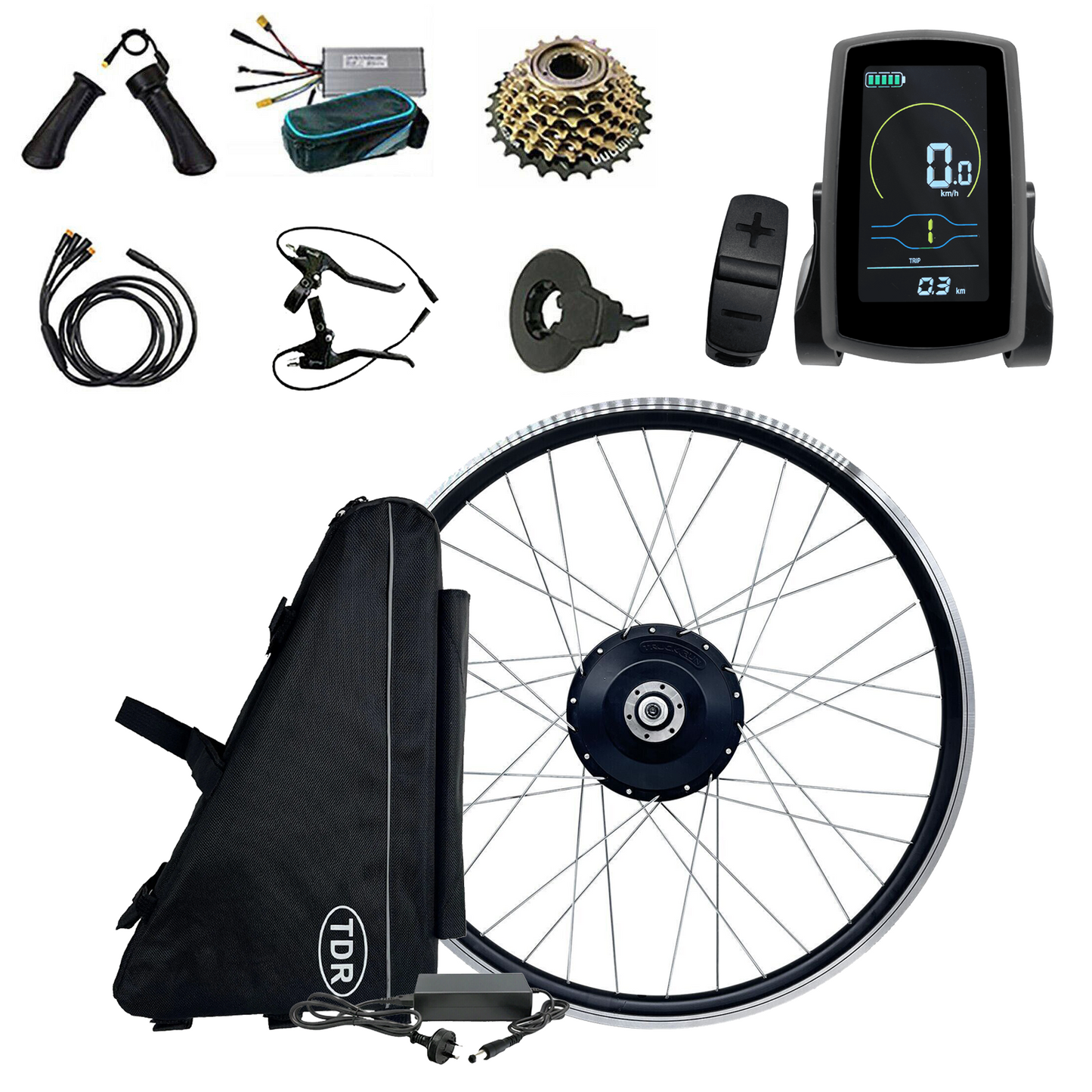 27.5" 48V 750W Rear Wheel Hub Motor Conversion Electric Bike Bicycle Kit Bagged Battery