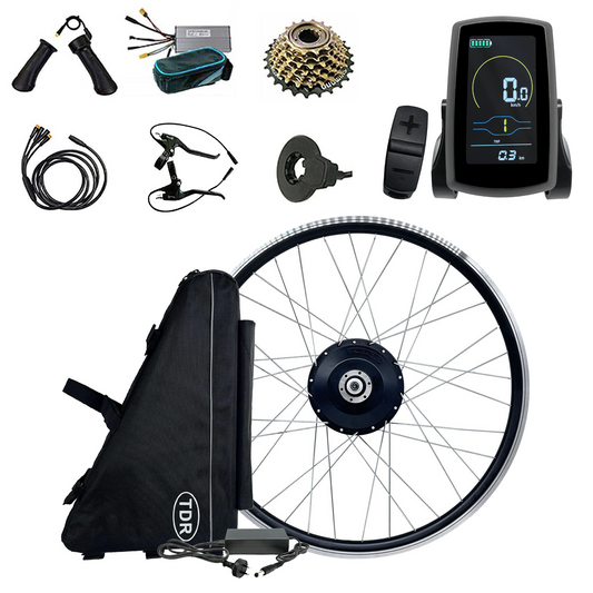27.5" 48V 750W Rear Wheel Hub Motor Conversion Electric Bike Bicycle Kit Bagged Battery