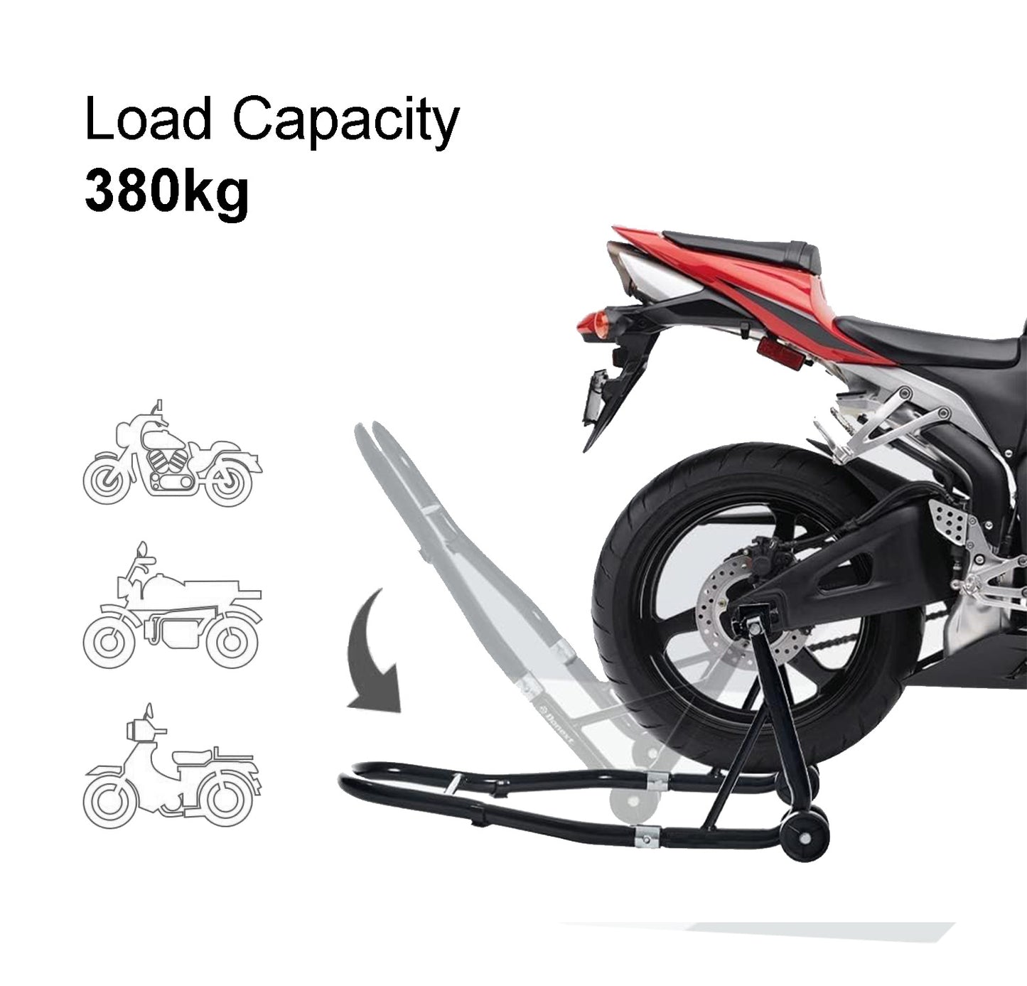 U & L Shape Holder Universal Motorcycle Bike Rear Lift Swingarm Paddock Stand For Suzuki Yamaha Honda