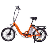 TDR 250W 20" Step-Through Orange Folding Electric Bike eBike Pedal Assist 10Ah/15Ah Battery - TDRMOTO